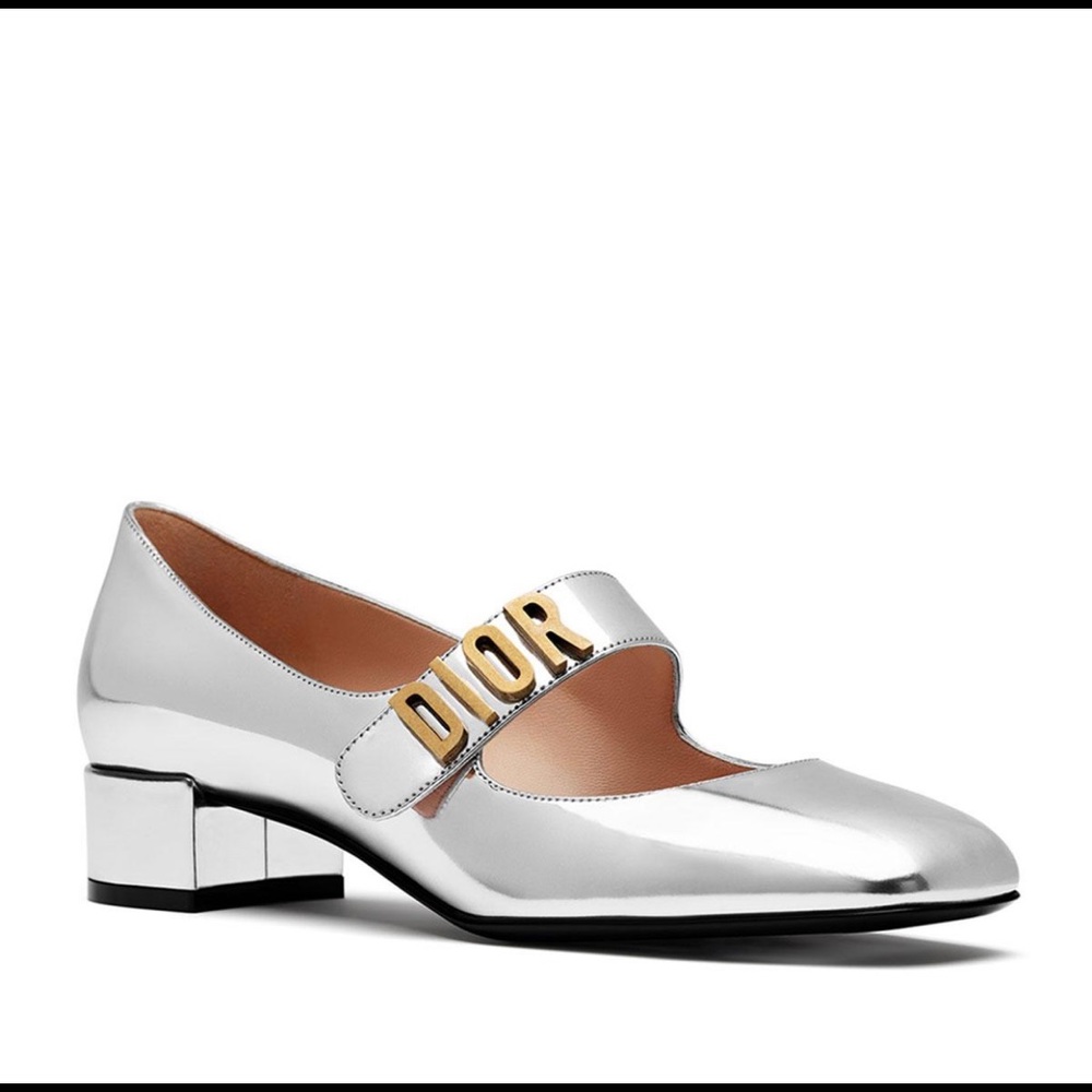 DIOR Shoes Mary Janes Baby-D silver 39.5 heels